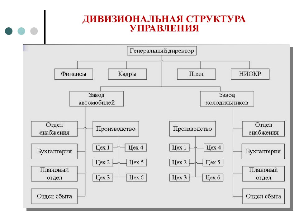 Дивизиональная структура управления проектом ориентирована на