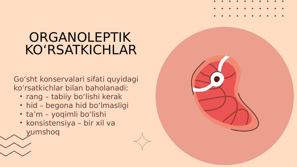 GO‘SHT KONSERVALARI SIFATI Meat is m ore than food—it’s craftsmanship