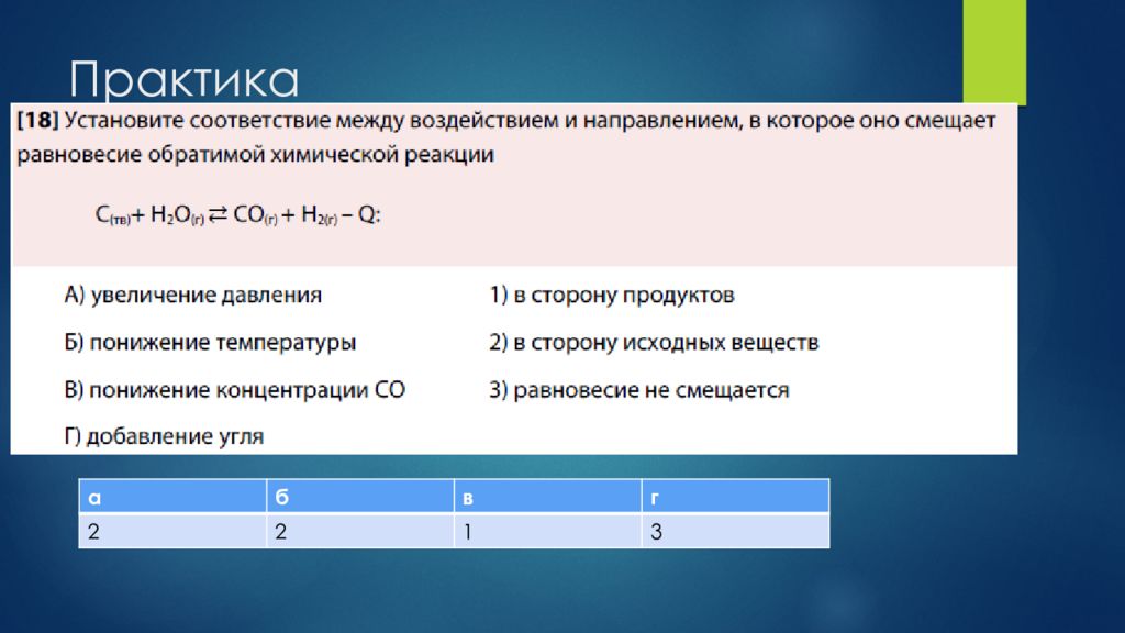 Задачи на равновесную концентрацию