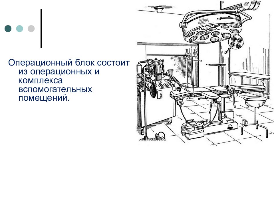 Операционный блок схема помещений