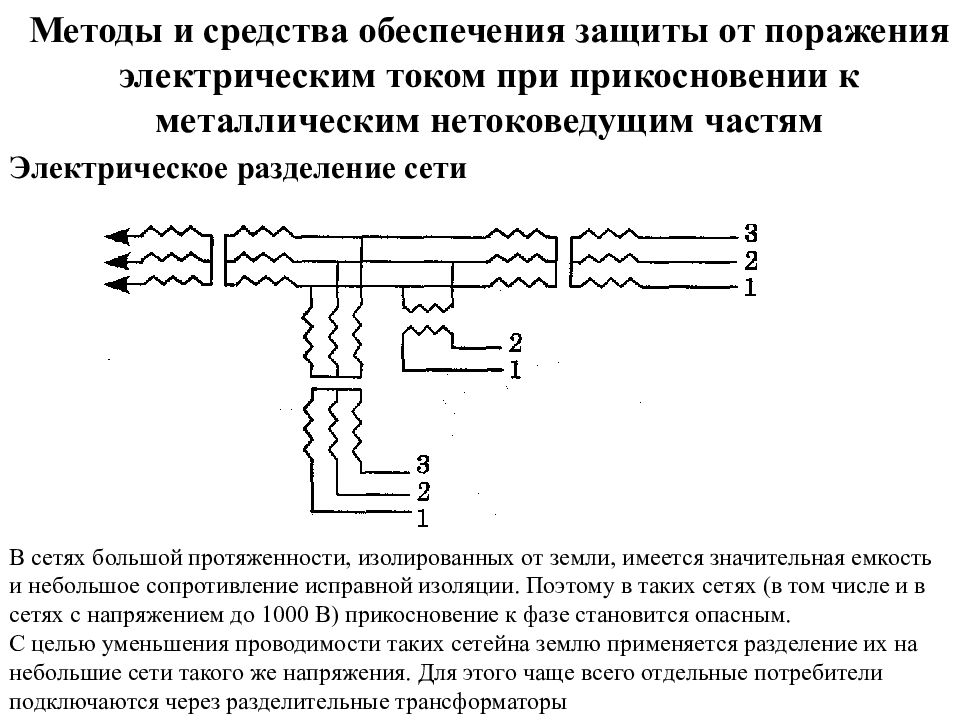 Определение защитного разделения цепей. Электрическое Разделение сетей схема. Основные защитные меры электробезопасности. Заземление и зануление. Заземление и зануление разница. Защита от поражения током схема.