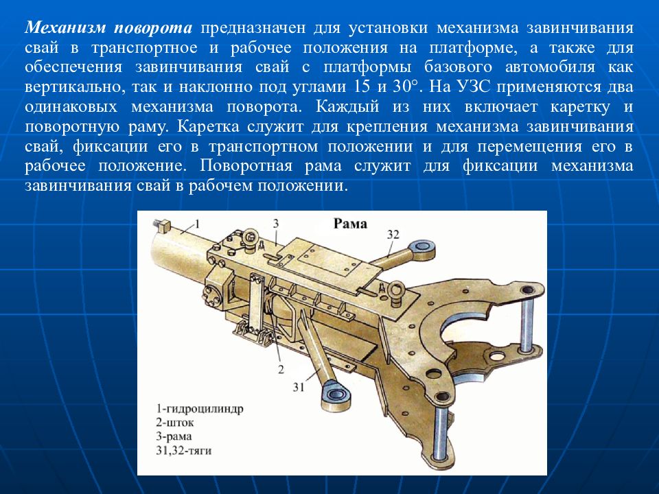 Установка механизмов. Механизм поворота. Простые механизмы поворота. Механизм поворота механизированный. Средства механизации военно-мостовых работ.