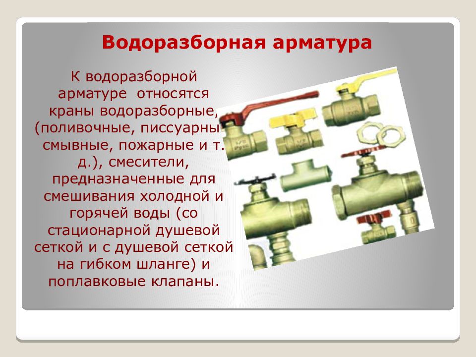 Презентация холодное водоснабжение