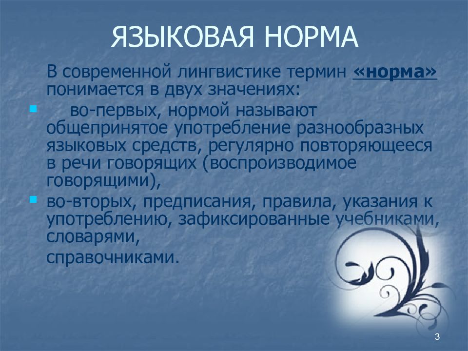 ЯЗЫКОВАЯ НОРМА