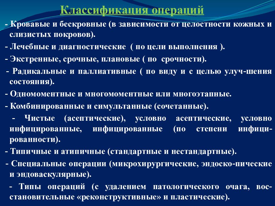 Послеоперационный период в хирургии презентация