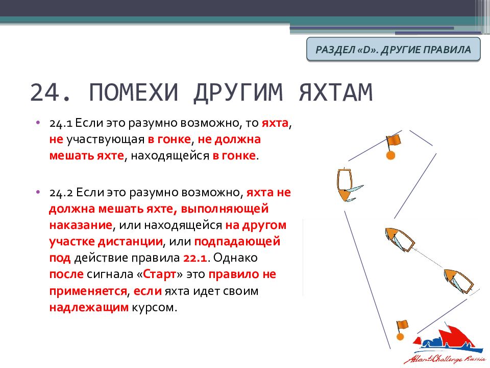 Правила парусных гонок в картинках