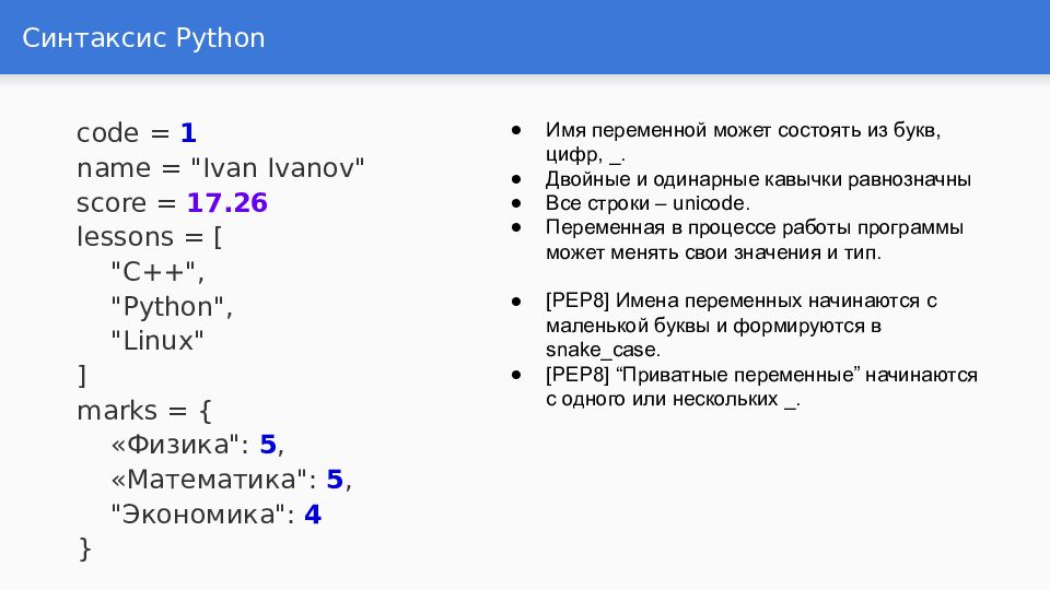 Презентация питон для начинающих