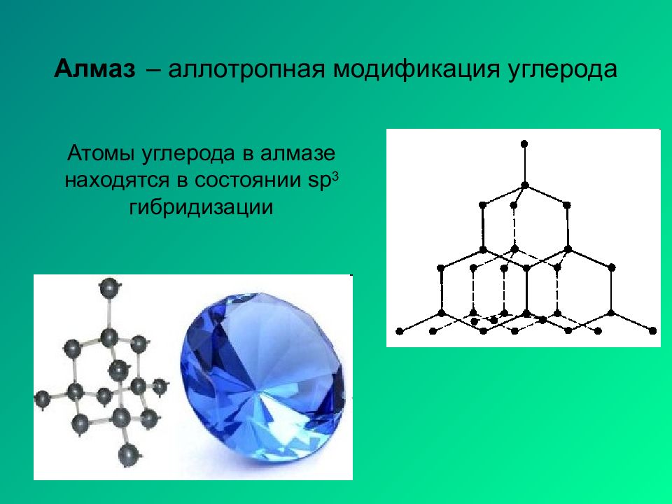 Алмаз аллотропная модификация углерода проект