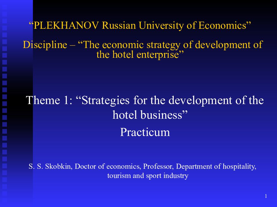 Economic strategies. Plekhanov Russian University of Economics. Interdisciplinary Economics. Economics is a ... discipline.. Presentation of the role of the Internet in the Development of the economy.