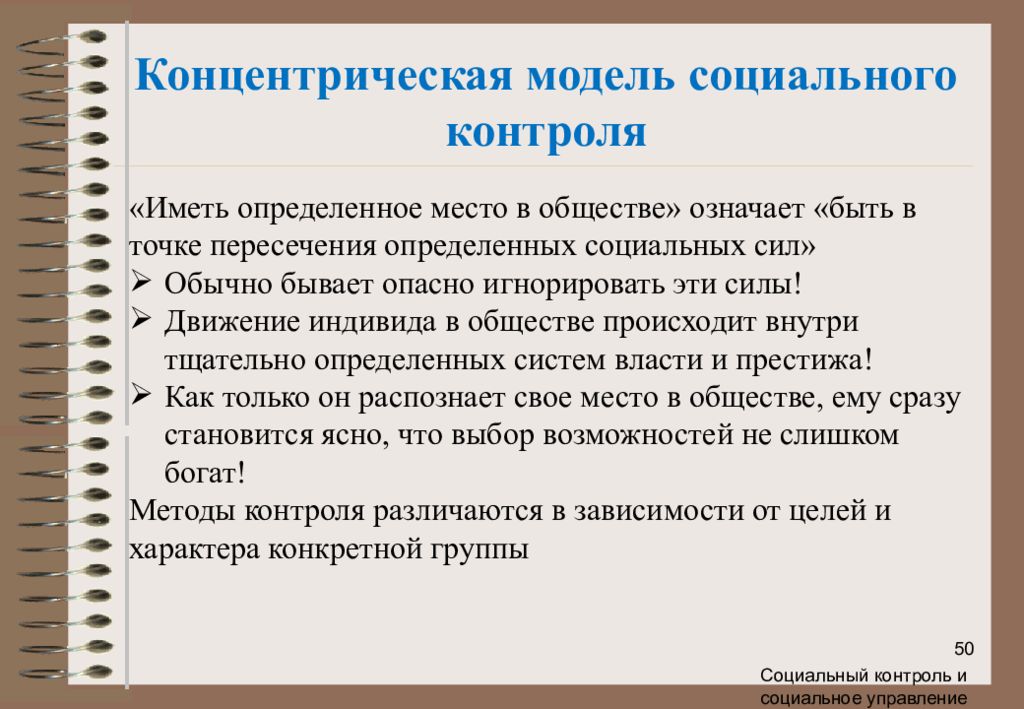 Иметь контроль. Цели социального контроля. Институты социального контроля. Концентрическая модель. План на тему социальный контроль.