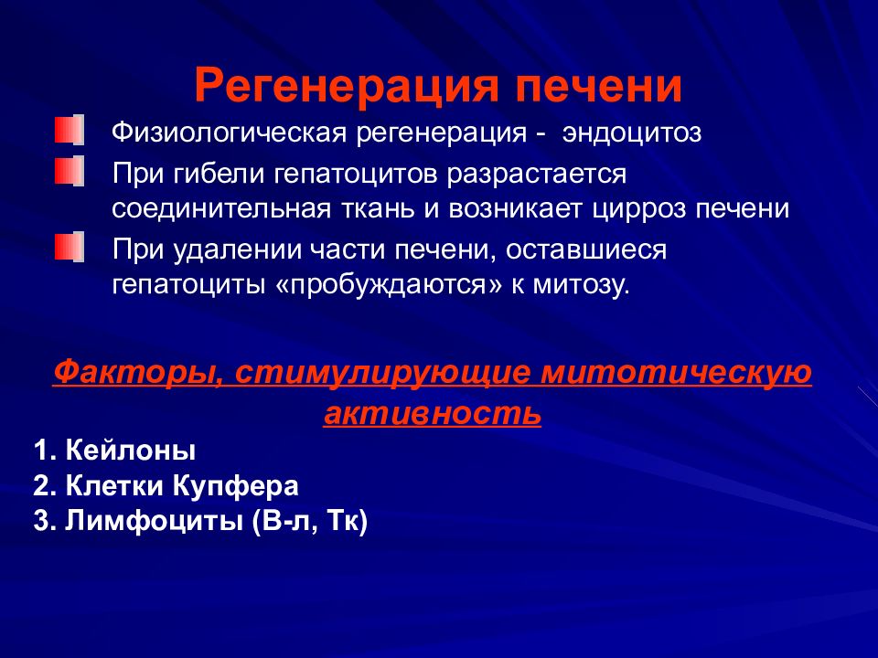 Способность печени к регенерации и проблема цирроза презентация