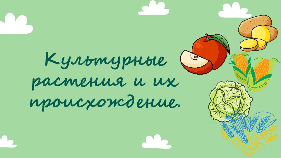 Культурные растения и их происхождение.