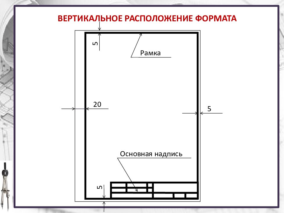 Что пишется в чертеже в рамке