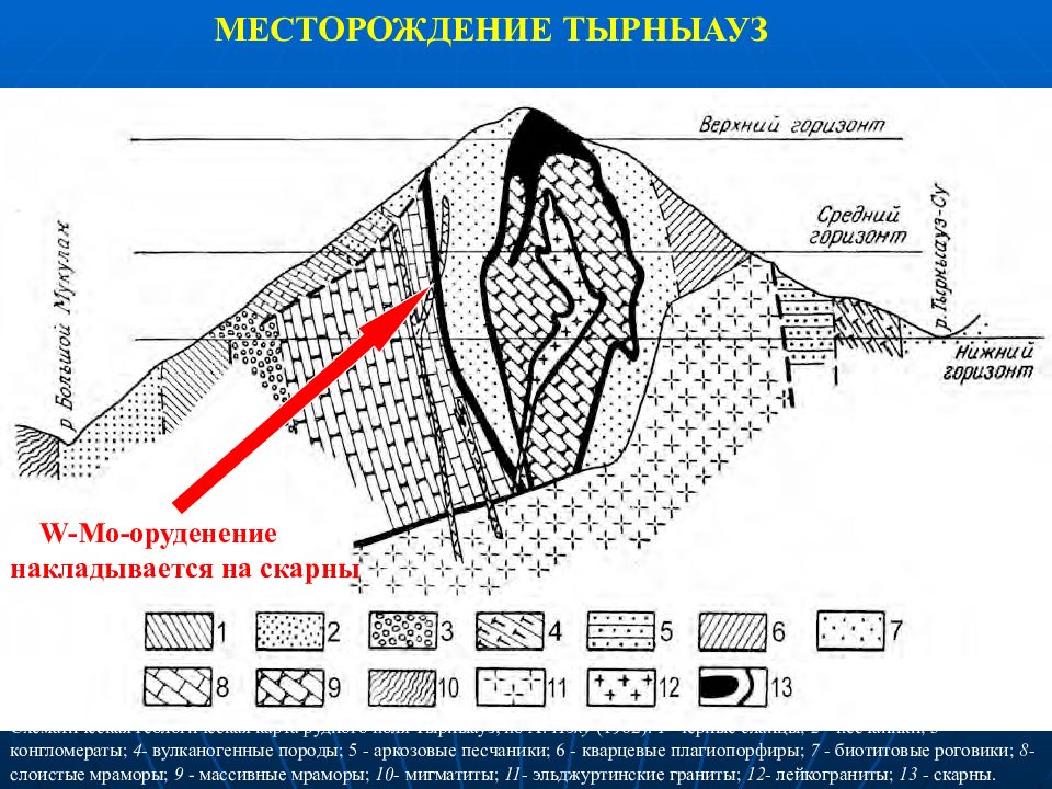 Месторождение это. Тырныаузское месторождение разрез. Тырныаузское вольфрамо-молибденовое месторождение. Тырныаузское вольфрамо-молибденовое месторождение на карте. Геологическая карта Рудного поля Тырныауз.