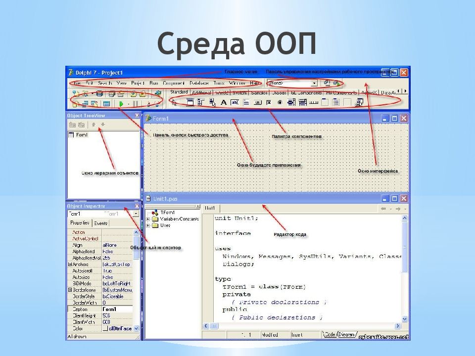 Среду состоящую из. Объектно-ориентированная среда программирования. Объектно ориентированное среда. Среда объектно-ориентированного программирования. Объектно-ориентированного программирования DELPHI.