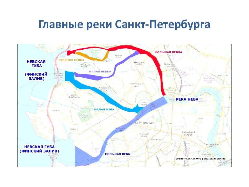 Карта петербурга с островами