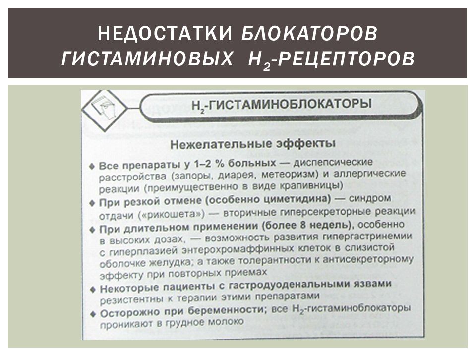 Блокаторы гистаминовых рецепторов. Блокаторы н2 гистаминовых рецепторов. Блокаторы н2 гистаминовых рецепторов противопоказания. Блокаторы h2 гистаминовых рецепторов побочные эффекты. Побочный эффект н2 гистаминовых рецепторов.