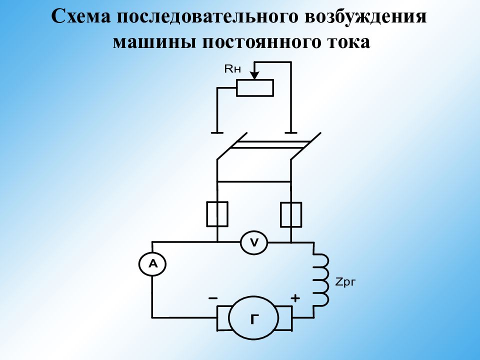 Схема возбуждения. Схема машины постоянного тока с последовательным возбуждением. МПТ схема. Схема постоянного тока последовательного возбуждения. Схемы возбуждения МПТ.