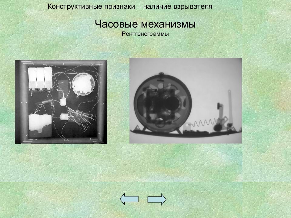 Конструктивные признаки. Устройство взрывателя с часовым механизмом. Часовой механизм механического взрывателя.