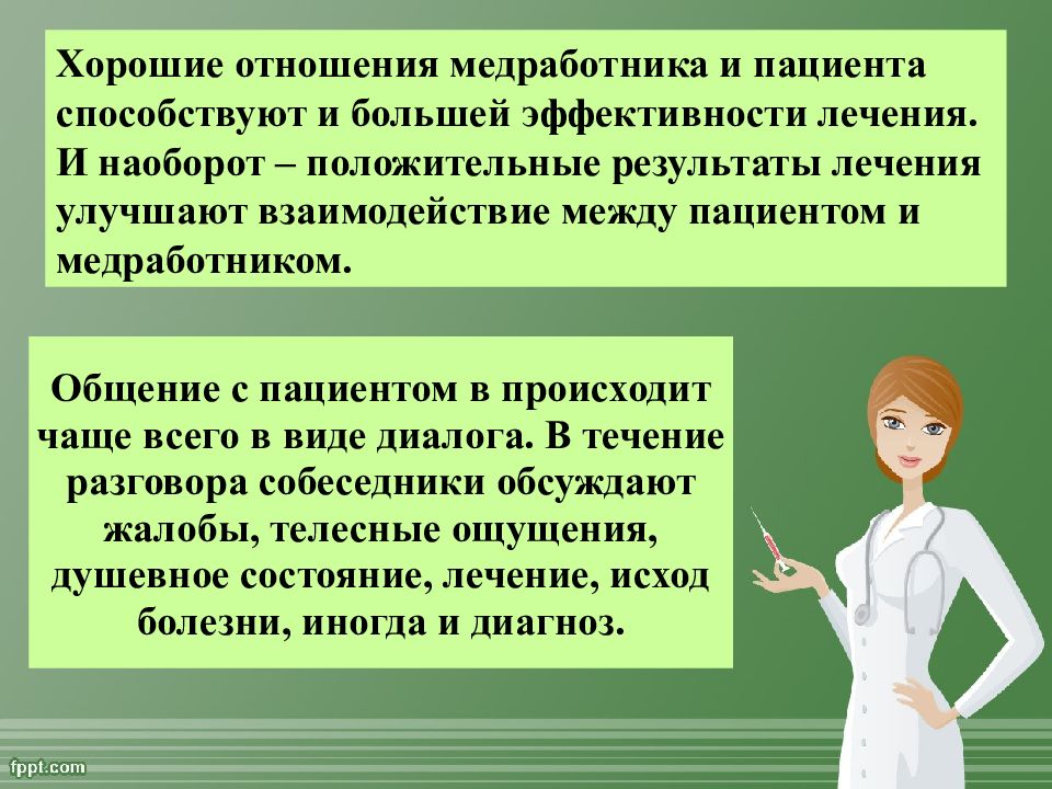 Презентация общение с пациентами