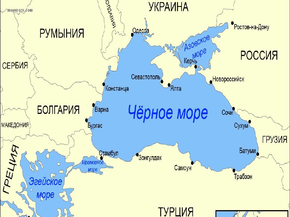 Карта черное море фото