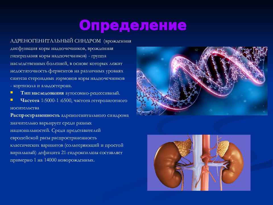 Адреногенетический синдром презентация