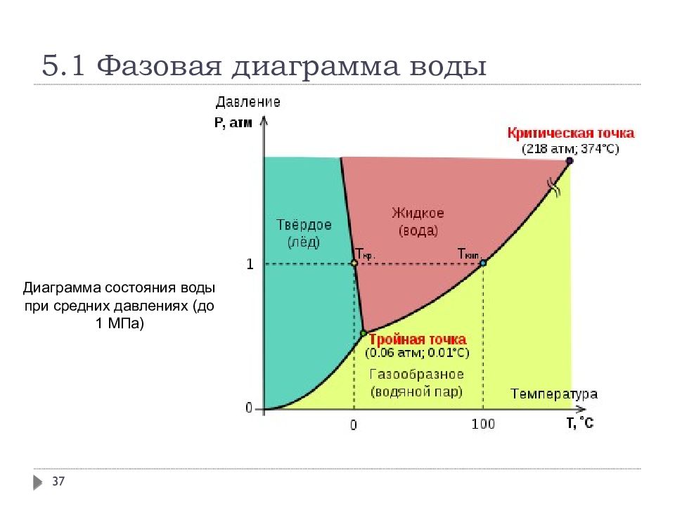 Диаграмма равновесия твердой жидкой и газовой фазы