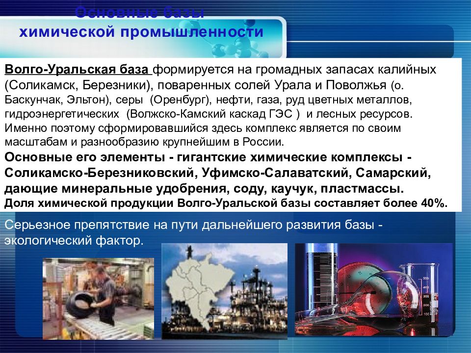 Особенности промышленности