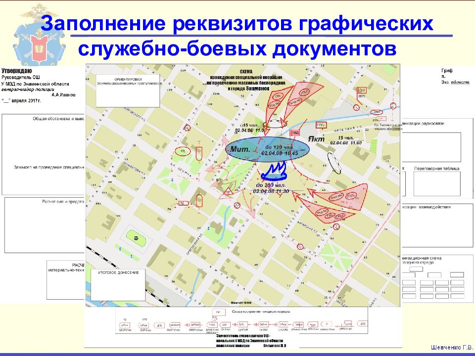 Принципиальная схема построения и действий сил и средств в специальной операции