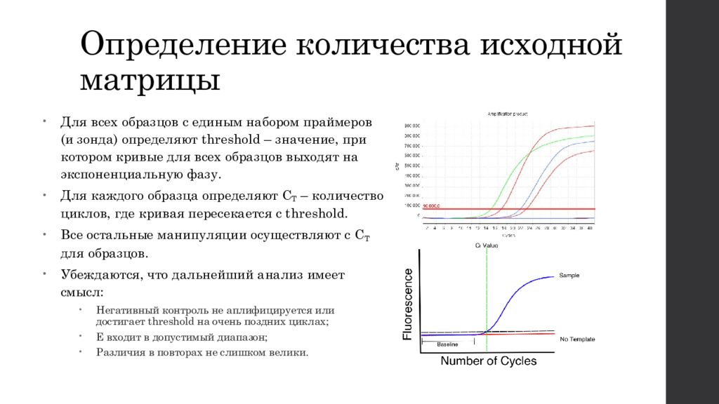 Исходное количество это. Экспоненциальная фаза ПЦР.