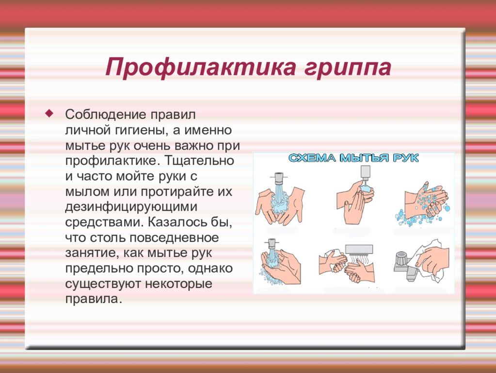 Профилактика гриппа презентация