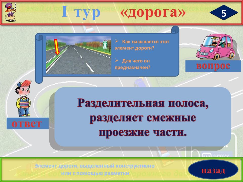 Стратегия безопасности дорожного движения. Как называется эта дорога. Дорога в 5 класс. Элемент дороги вопрос. Презентация интерактивная игра буквы 1 класс машинки.