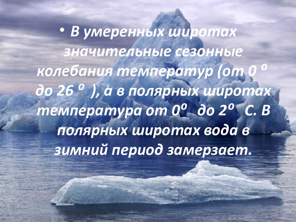 Широта мирового океана. Умеренных широтах. Океан умеренных широт. Для вод умеренных широт мирового океана характерна. Полярные широты температура.