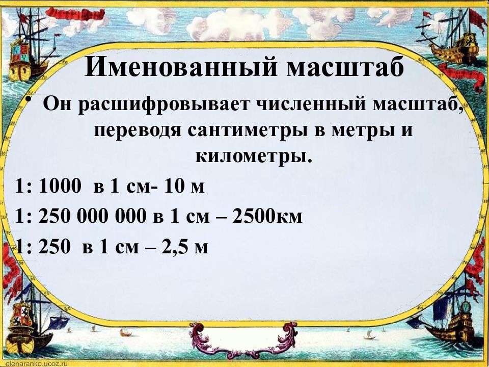 Численный масштаб плана выражается