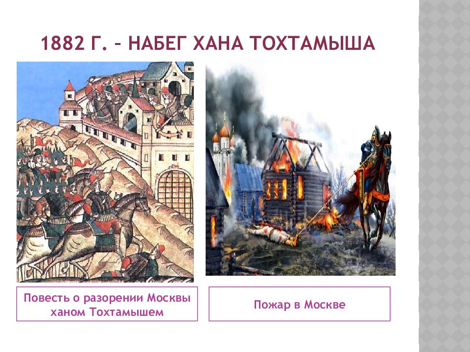 1882 г. – набег хана Тохтамыша