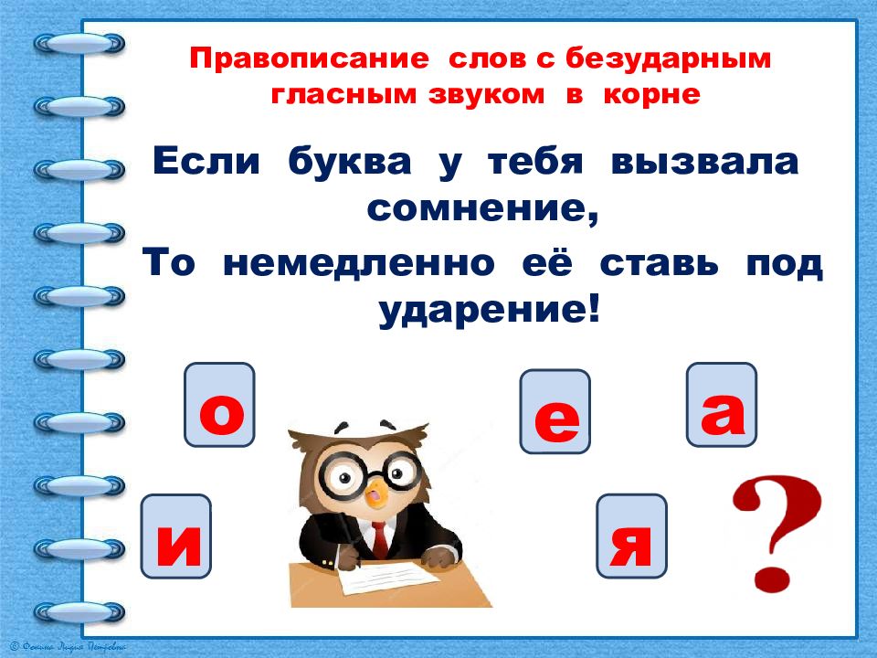 Особенности проверяемых и проверочных слов презентация