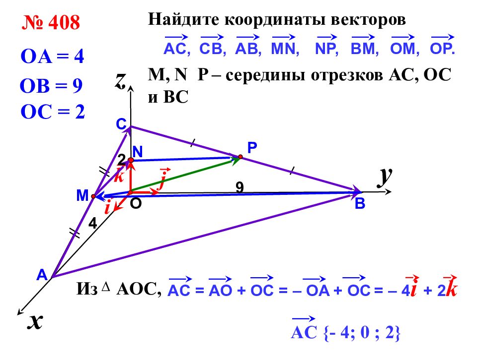 Вектор y z