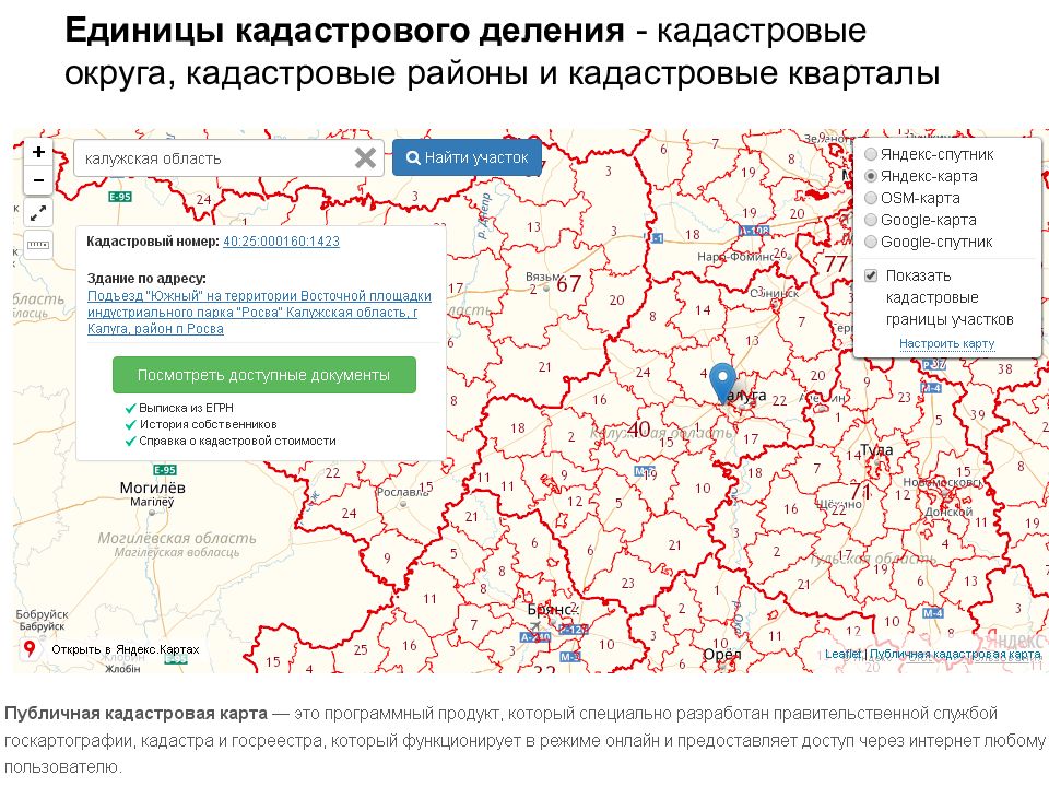 Егрн кадастровая карта московской области