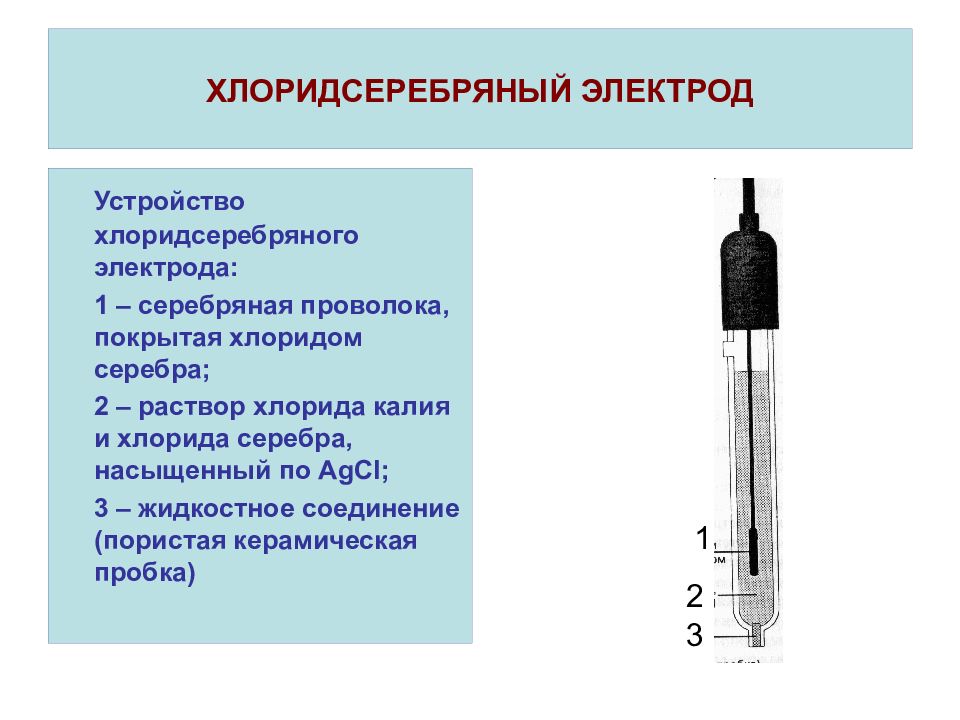 Платиновый электрод схема