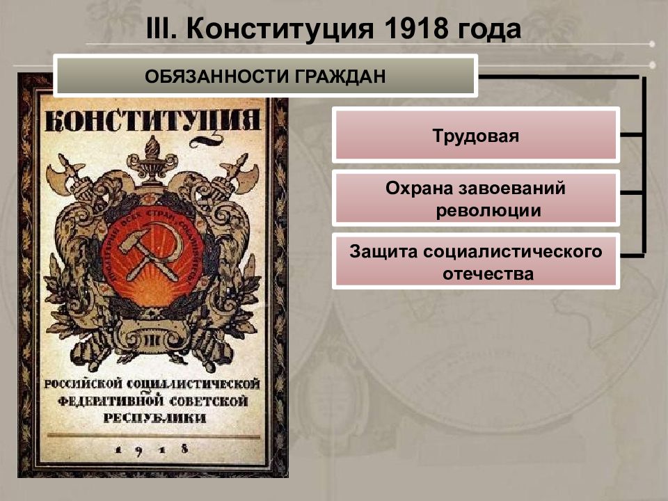 10 июля 1918. Конституция 1918 года. Классы в Конституции 1918. Обязанности по Конституции 1918. Конституция 1918 года обязанности граждан.