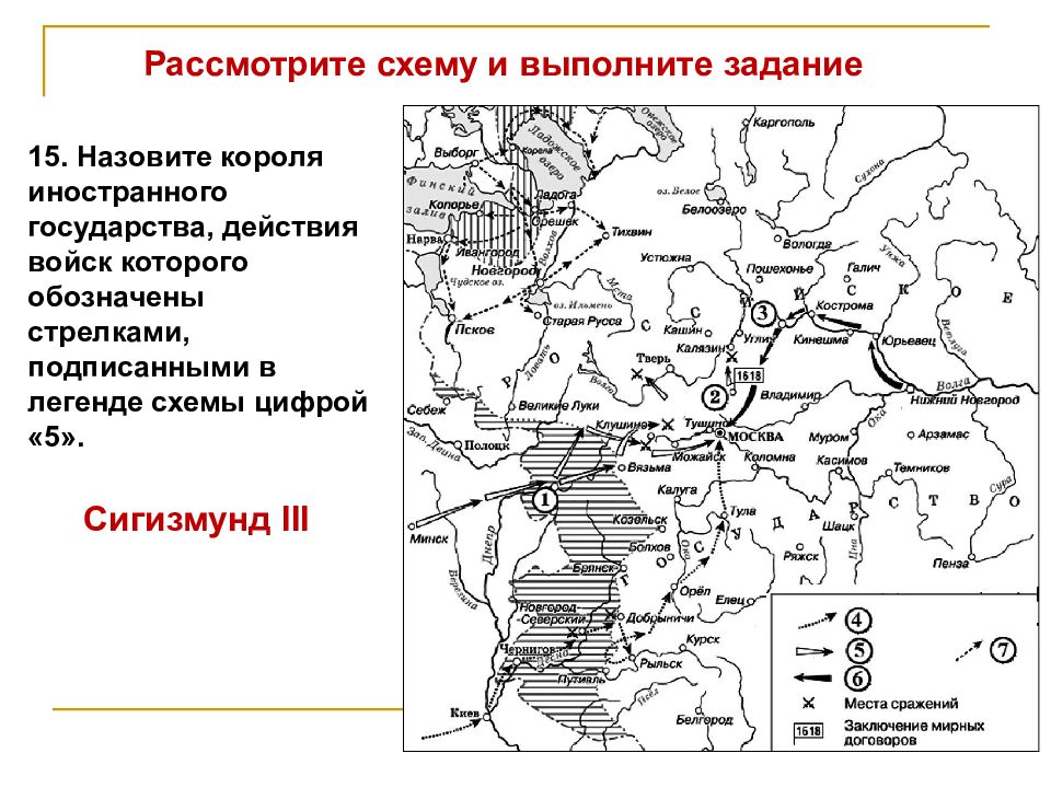 Государства обозначенные на схеме цифрами. Цифрой 5 в легенде схемы Новгород.