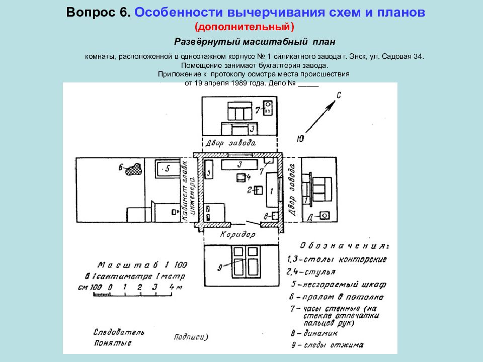 Отметь на плане комнаты знаком