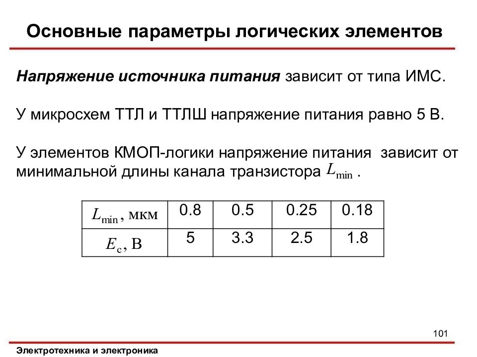 Напряжение элемента. Основные параметры логических. Основные параметры логических элементов. Основные параметры интегральных микросхем. Основные параметры логических ИМС.