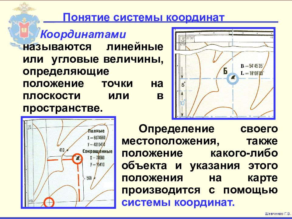 Система координат презентация