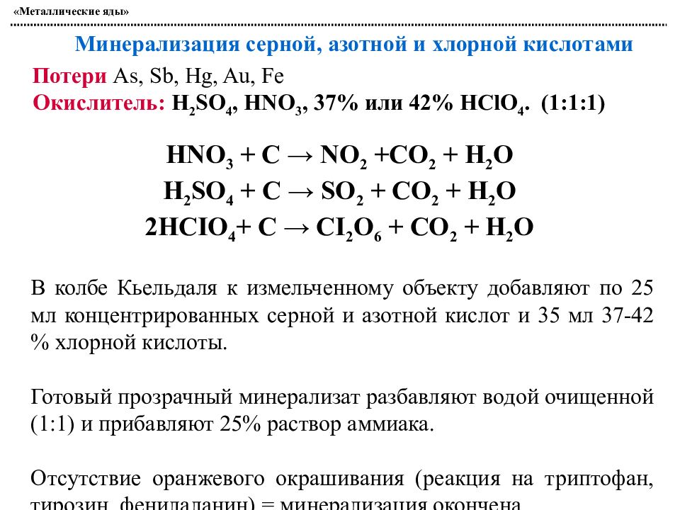 Концентрированная серная кислота с серой реакция. Минерализация токсикологическая химия. Минерализация токсикология. Денитрация минерализата. Вещества минерализации токсикологическая химия.