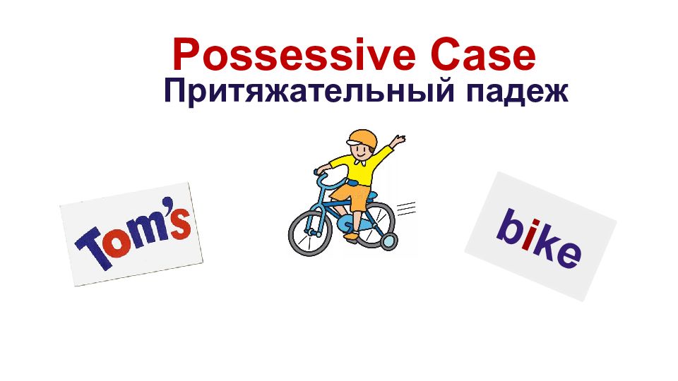 Possessive Case b i ke Притяжательный падеж