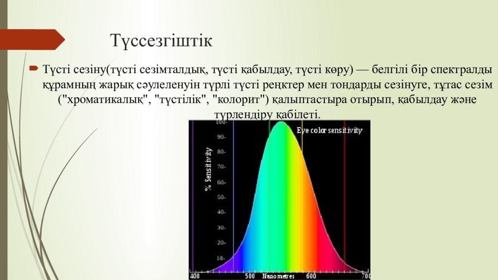 1 Тақырып Көрудің қызметтері мен оларды зерттеу әдістері Түссезгіштік