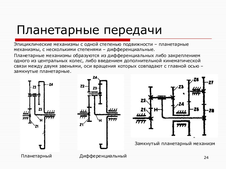 Кинематическая схема планетарная передача