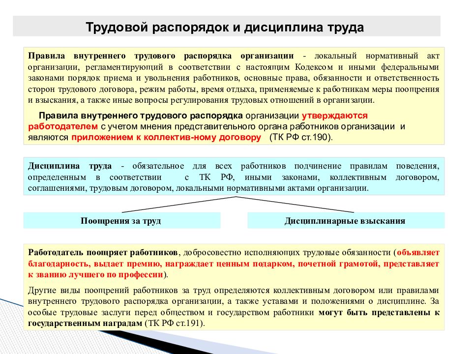 Презентация трудовой распорядок и дисциплина труда