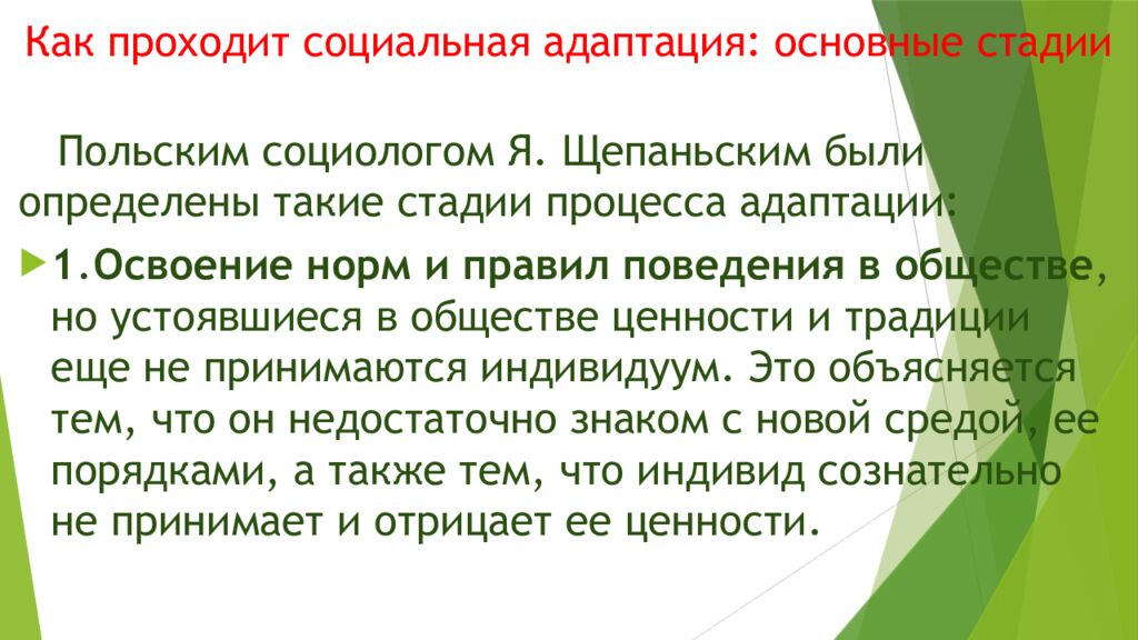 Как проходит социальная адаптация: основные стадии